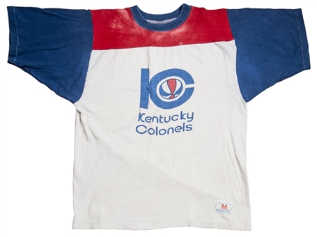 Circa 1975 Kentucky Colonels ABA Ted McCLain Game Used Warm-Up Shirt (McClain LOA)